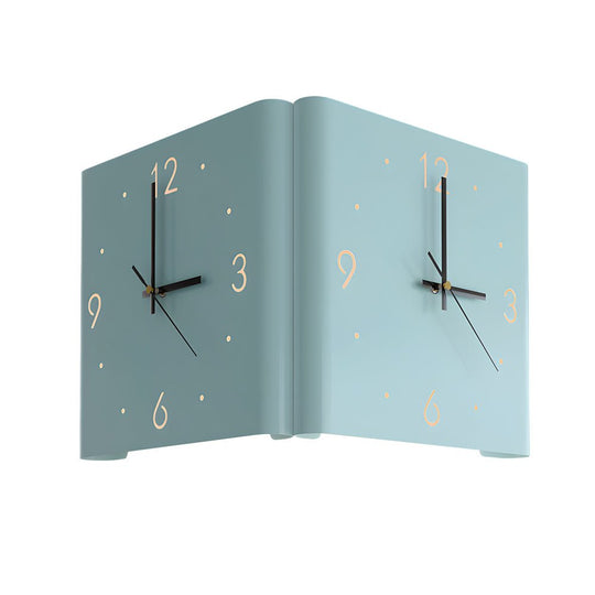 Square Metal Silent Backlit LED Corner Wall Clock – Modern Wall Decor