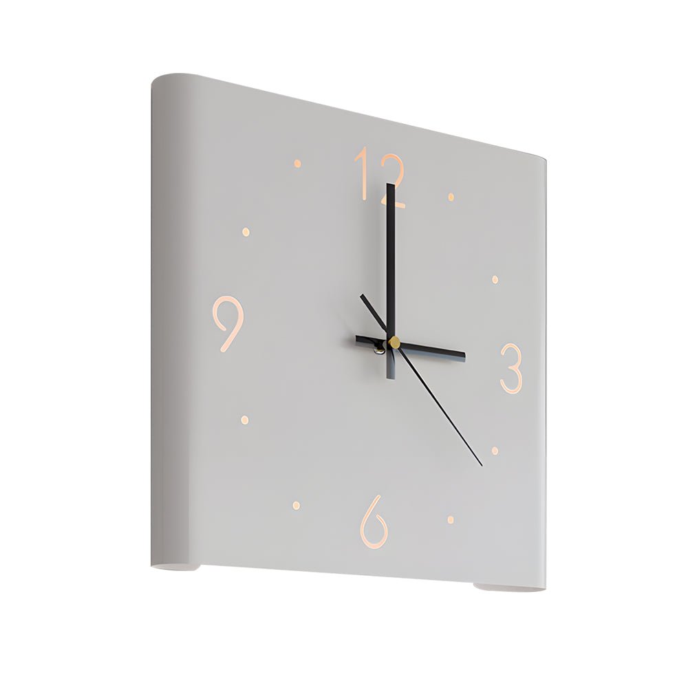 Square Metal Silent Backlit LED Corner Wall Clock – Modern Wall Decor