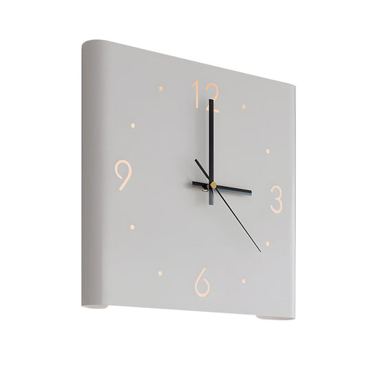 Square Metal Silent Backlit LED Corner Wall Clock – Modern Wall Decor