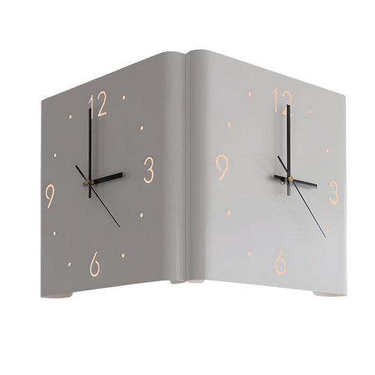 Square Metal Silent Backlit LED Corner Wall Clock – Modern Wall Decor