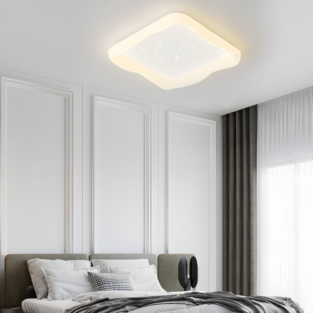 Square Star Decor Ceiling Light with 3-Step Dimming