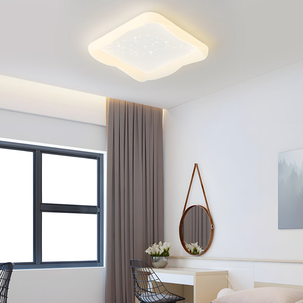 Square Star Decor Ceiling Light with 3-Step Dimming