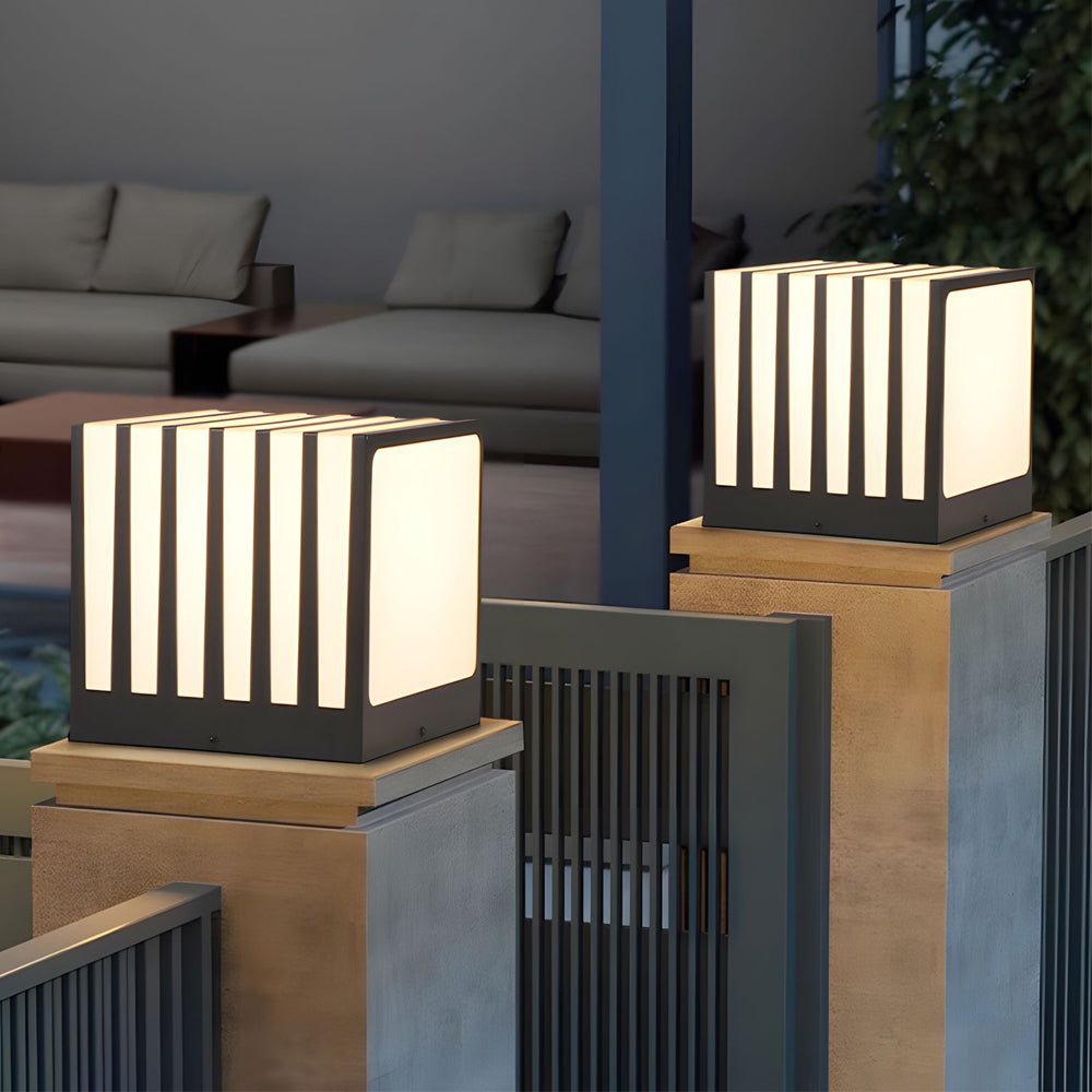 Square Outdoor LED Column Deck Post Light