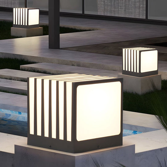 Square Outdoor LED Column Deck Post Light