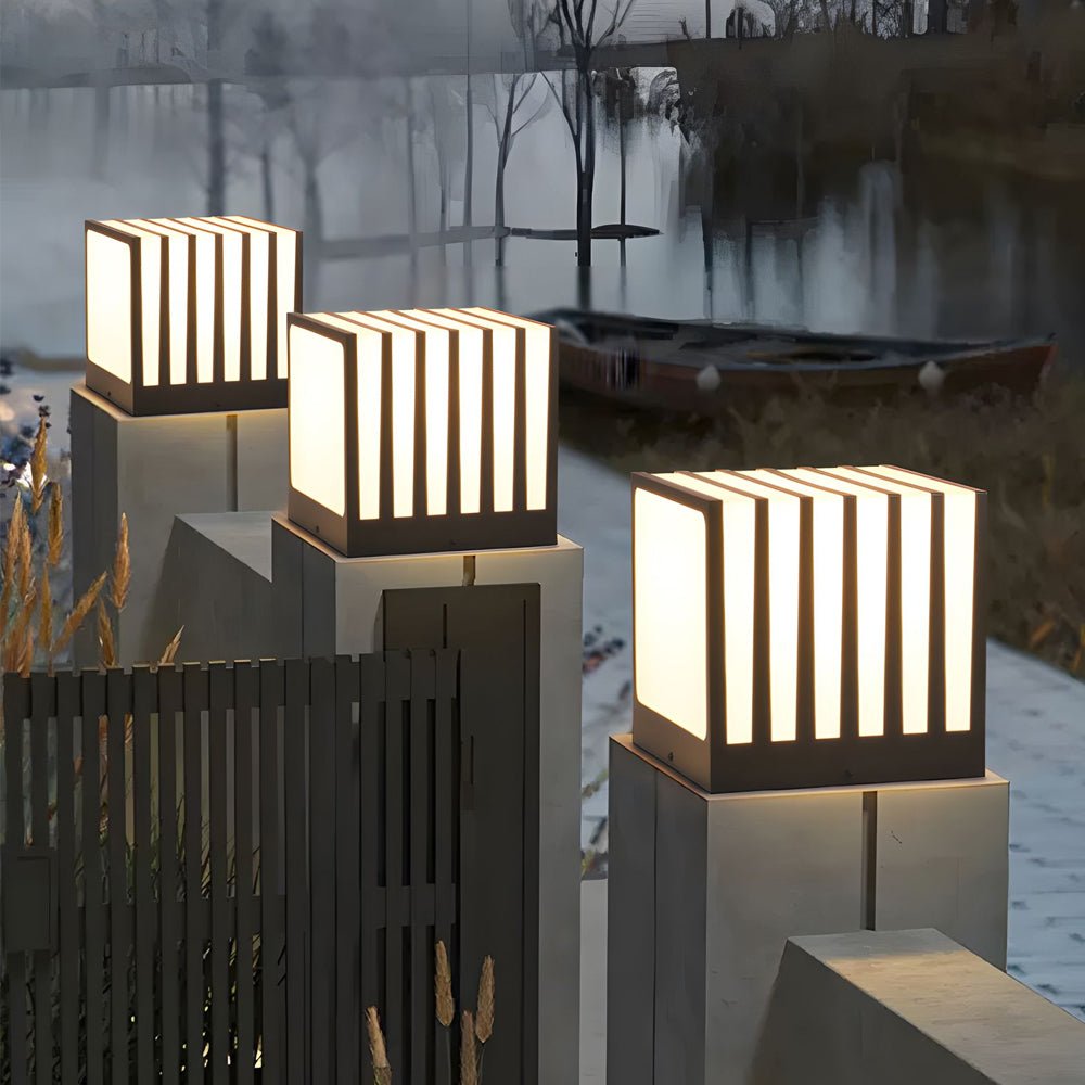 Square Outdoor LED Column Deck Post Light