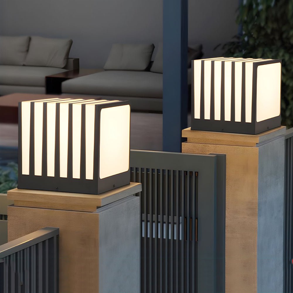 Square Outdoor LED Column Deck Post Light