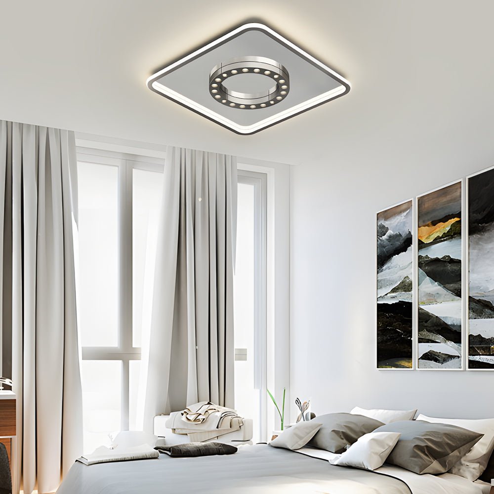 Square or Round Anti-Glare Ceiling Light with 3-Step Dimming