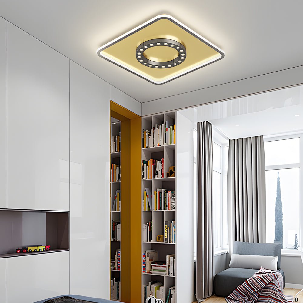Square or Round Anti-Glare Ceiling Light with 3-Step Dimming