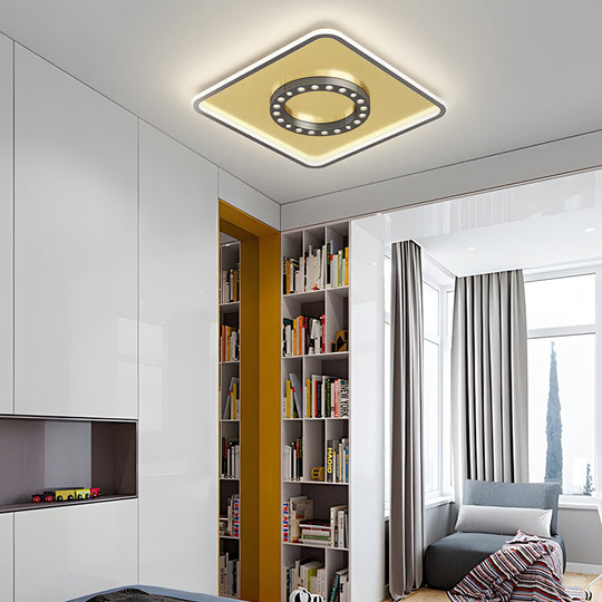 Square or Round Anti-Glare Ceiling Light with 3-Step Dimming