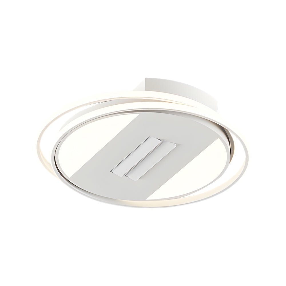 Square or Round Dimmable White Modern Ceiling Fan Light