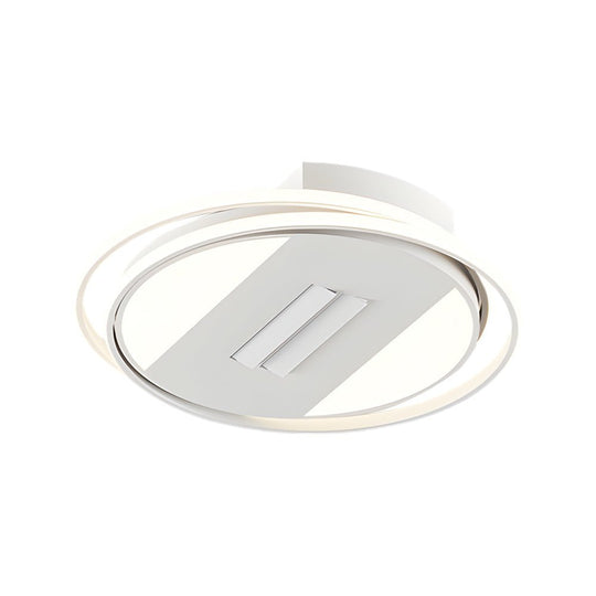 Square or Round Dimmable White Modern Ceiling Fan Light