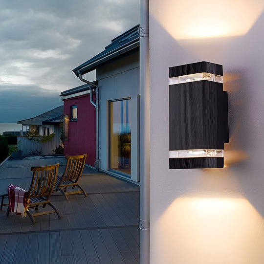 Square Up and Down LED Outdoor Wall Light