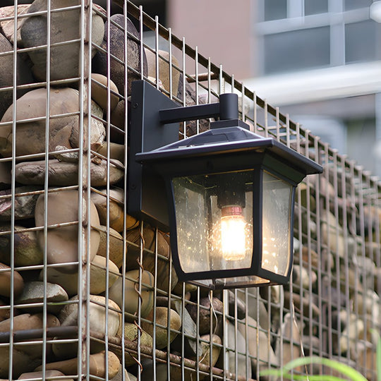 Square Solar Powered Waterproof LED Outdoor Wall Light