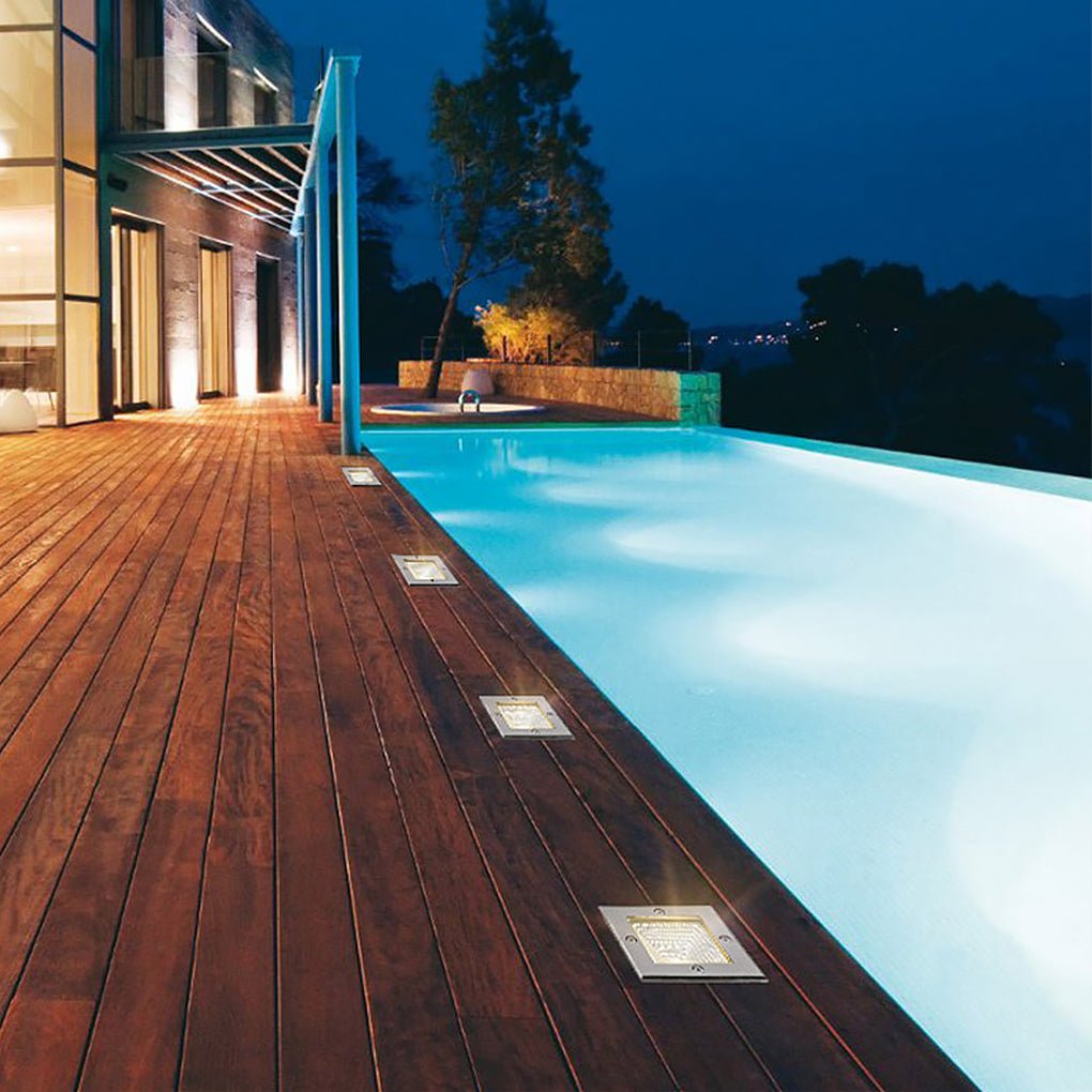 Square In-Wall Recessed Waterproof LED Step Light for Outdoor Stairs