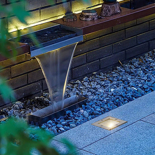 Square In-Wall Recessed Waterproof LED Step Light for Outdoor Stairs