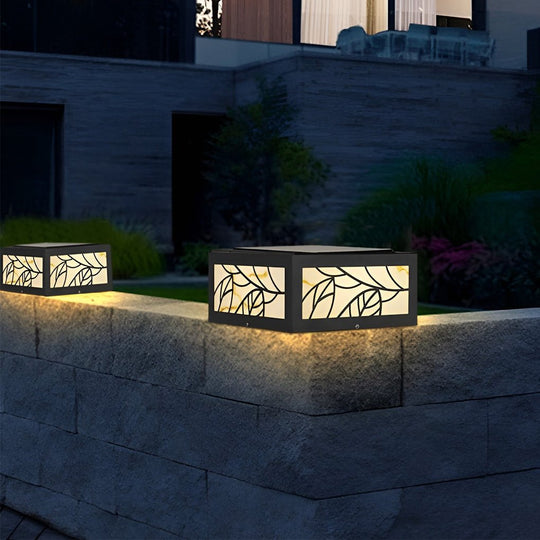 Square Waterproof LED Modern Solar Outdoor Deck Post Lights