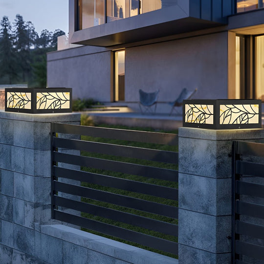 Square Waterproof LED Modern Solar Outdoor Deck Post Lights