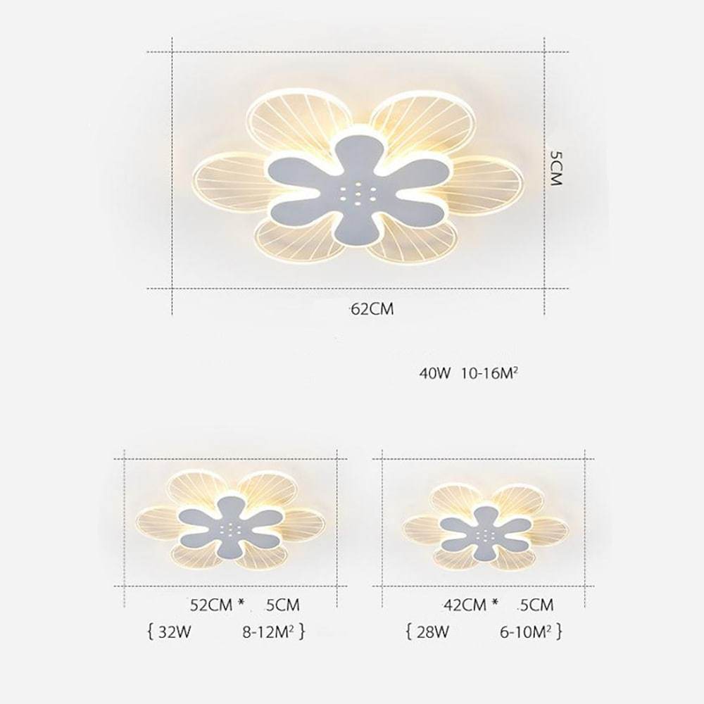 Flowers Shapes LED White Modern Ceiling Light – Flush Mount