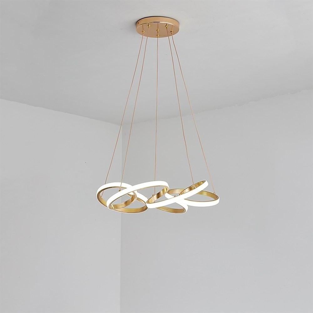 Interwoven Wave Design Chandelier Light – Mid Century LED Chandelier