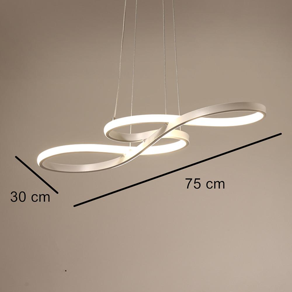 Geometric Wave Semi-Flush Chandelier – Metal & Silica Gel