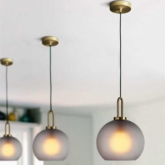 Nordic Style Modern Metal Glass Globe Island Design Industrial Pendant Light