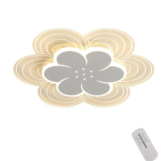 Flower Shaped Dimmable LED Modern Flush Mount Ceiling Light