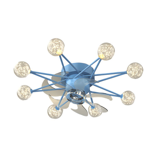 Stars Creative Balls Ceiling Fan with 3-Step Dimming Light
