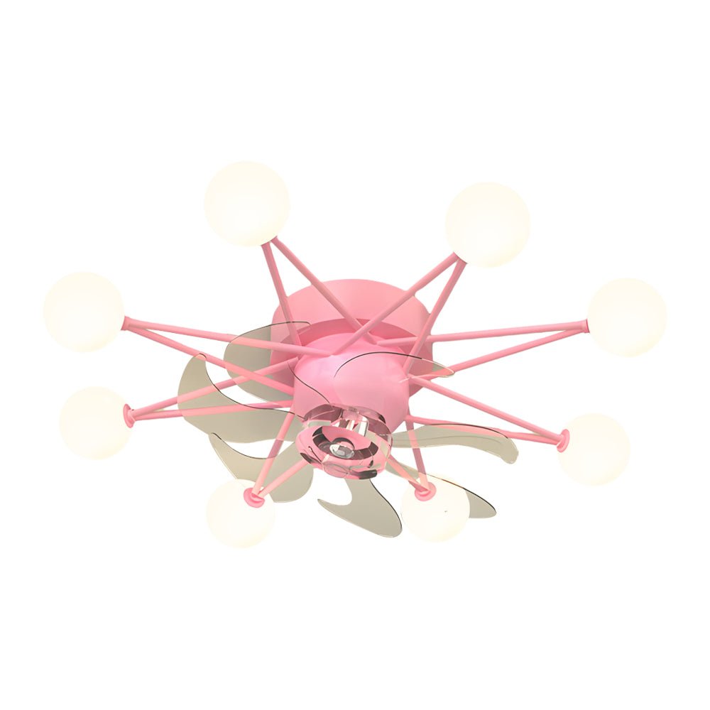 Stars Creative Balls Ceiling Fan with 3-Step Dimming Light