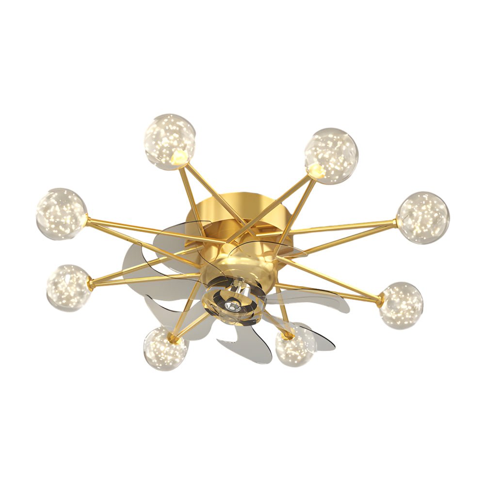 Stars Creative Balls Ceiling Fan with 3-Step Dimming Light