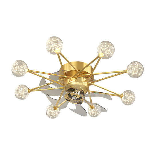 Stars Creative Balls Ceiling Fan with 3-Step Dimming Light