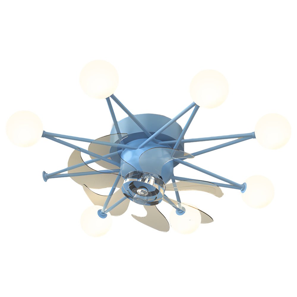 Stars Creative Balls Ceiling Fan with 3-Step Dimming Light