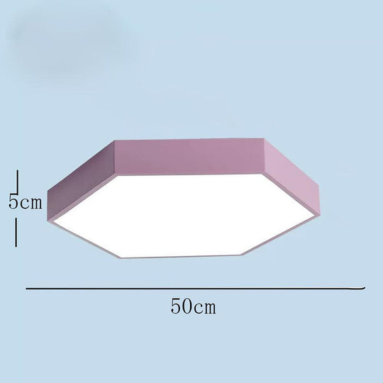 Hexagon LED Modern Flush Mount Ceiling Light