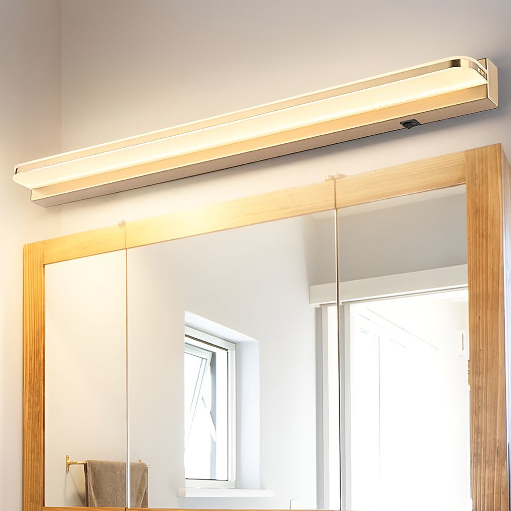 LED Bathroom Vanity Light with Polished Iron Trim