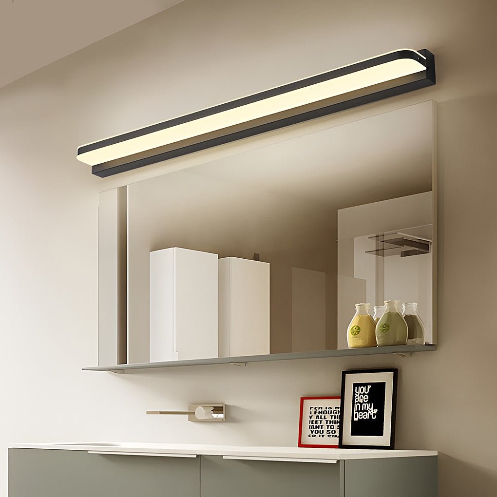 LED Bathroom Vanity Light with Polished Iron Trim