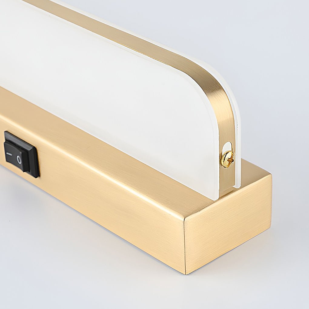 LED Bathroom Vanity Light with Polished Iron Trim