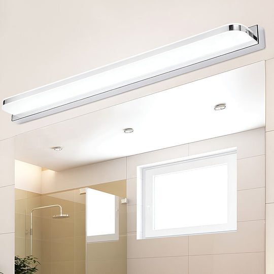 LED Bathroom Vanity Light with Polished Iron Trim