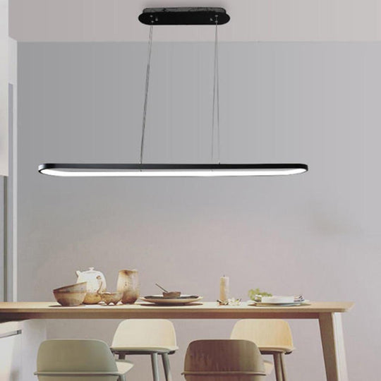 Rounded Rectangle LED Pendant Light for Kitchen