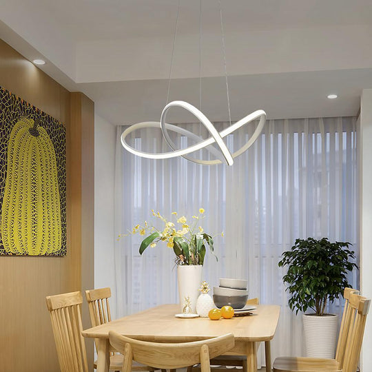 Nordic Style Black Chandelier Modern Aluminum Silica Gel Ceiling Light