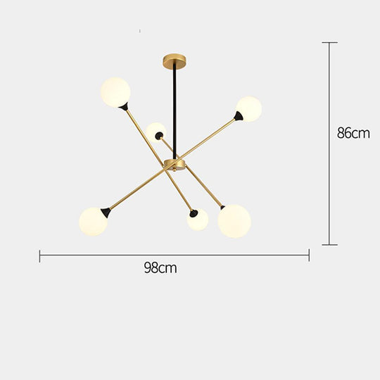 LED Modern Glass Sputnik Chandelier