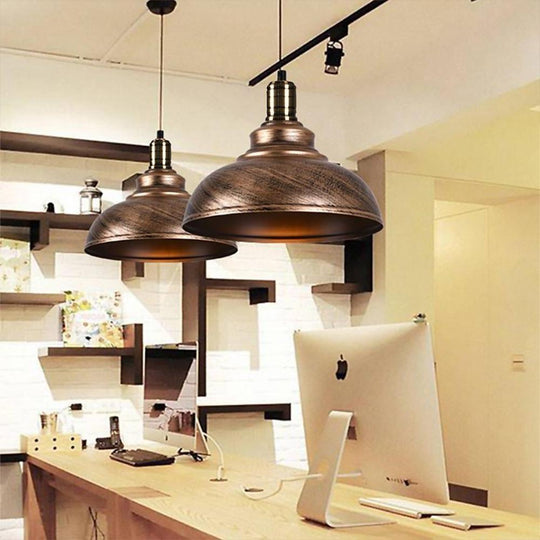 Semi-Globe Metal LED Vintage Pendant Light