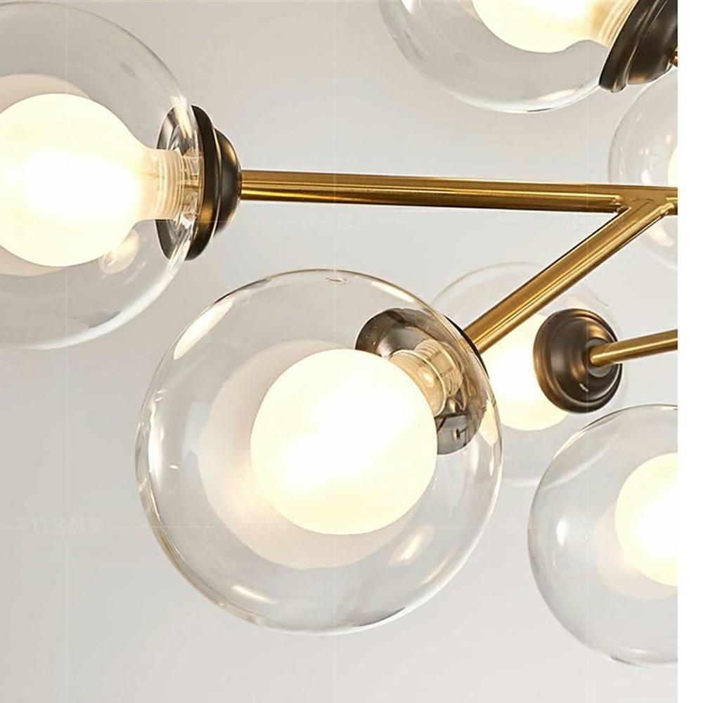 12-Bulb Sputnik Glass Globe LED Chandelier – Modern Design