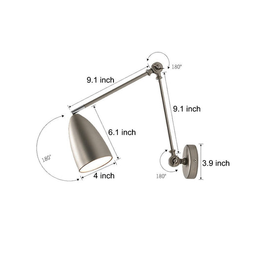 Swing Arm Wall Lamp – Adjustable 1-Light Wall Mounted Sconce