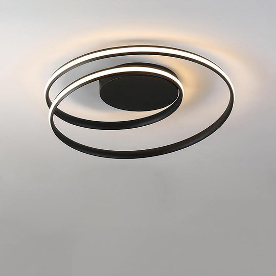 Spiraling Halo Circular LED Modern Flush Mount Ceiling Light