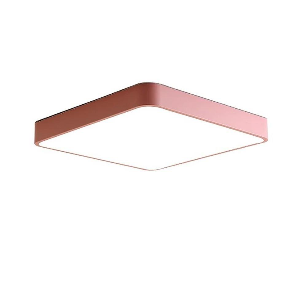 Square Modern LED Flush Mount Ceiling Light – Metal, PVC & Acrylic