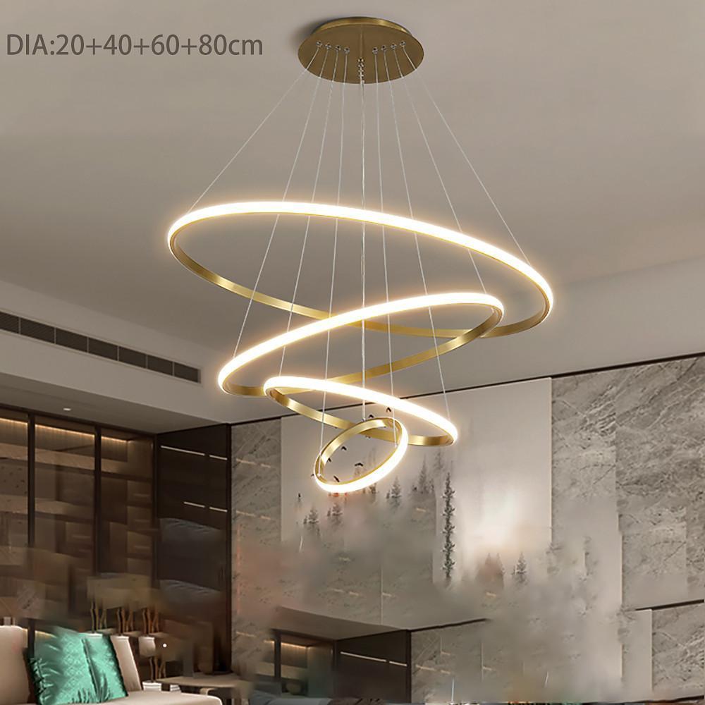 3 Ring Design Acrylic Aluminum LED Pendant Light