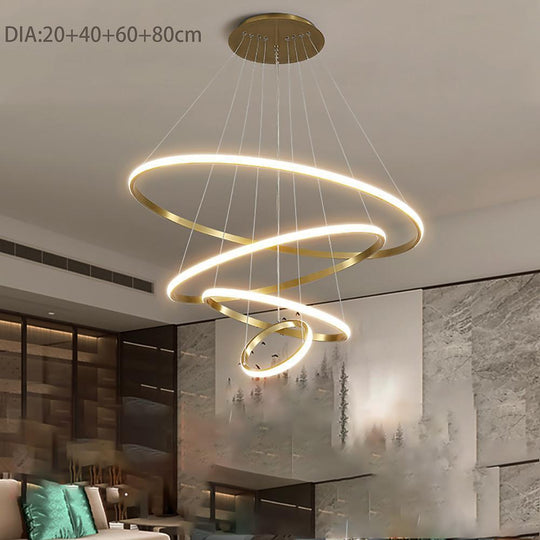 3 Ring Design Acrylic Aluminum LED Pendant Light