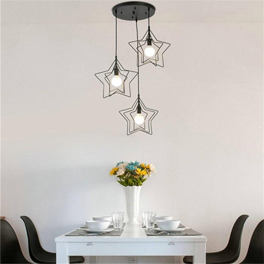 Multi Star Shaped Modern Metal Pendant Lighting
