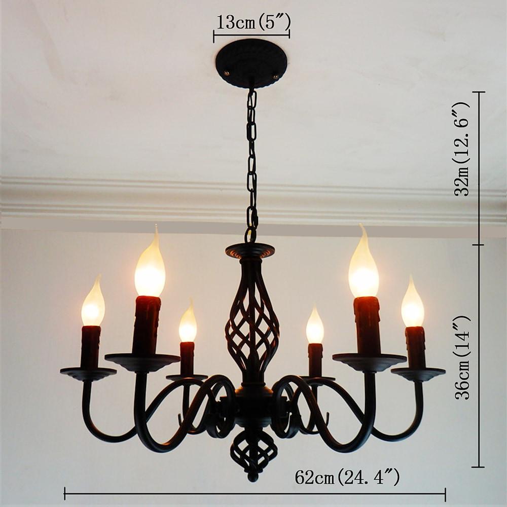 6-Light Candle Pendant Chandelier