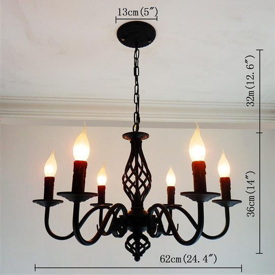 6-Light Candle Pendant Chandelier