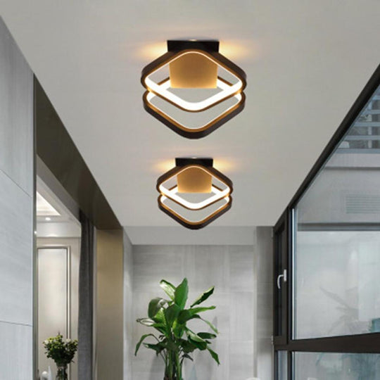 Geometric Shape LED Modern Ceiling Light – Flush Mount